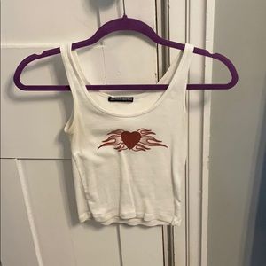 brandy melville heart tank